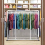 Housse de portemanteau transparente Sorbus 1,8 m – Protection pour vêtements et cintres, rangement pour robes, costumes, manteaux et plus