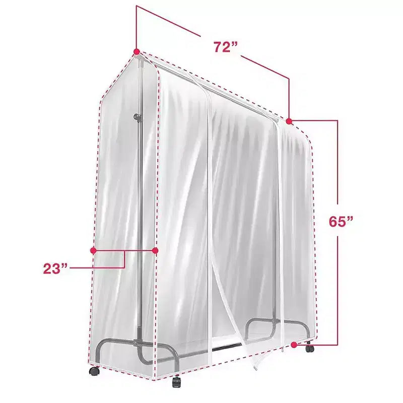Housse de portemanteau transparente Sorbus 1,8 m – Protection pour vêtements et cintres, rangement pour robes, costumes, manteaux et plus