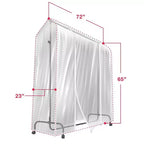 Housse de portemanteau transparente Sorbus 1,8 m – Protection pour vêtements et cintres, rangement pour robes, costumes, manteaux et plus