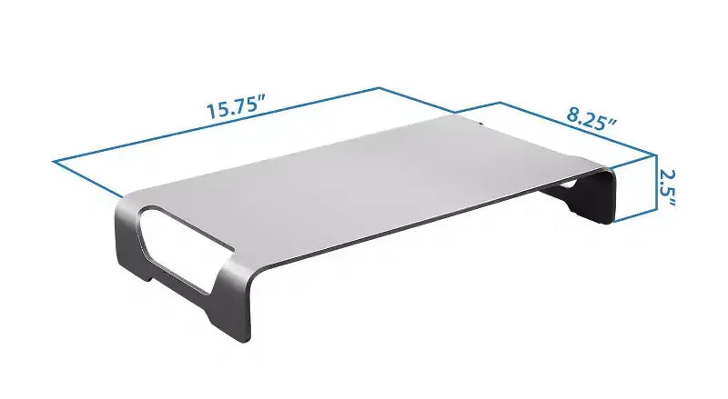 Mount-It! Support de moniteur en aluminium pour iMac - Support de moniteur en métal avec rangement pour clavier - Rehausseur d'écran universel pour PC et ordinateur portable
