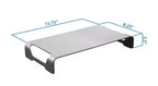 Mount-It! Support de moniteur en aluminium pour iMac - Support de moniteur en métal avec rangement pour clavier - Rehausseur d'écran universel pour PC et ordinateur portable
