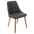 Gianna Mid Century Modern Walnut Dining Chair - Lumisource