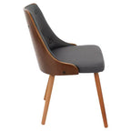 Chaise de salle à manger Gianna Mid Century Modern en noyer - Lumisource