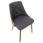 Chaise de salle à manger Gianna Mid Century Modern en noyer - Lumisource