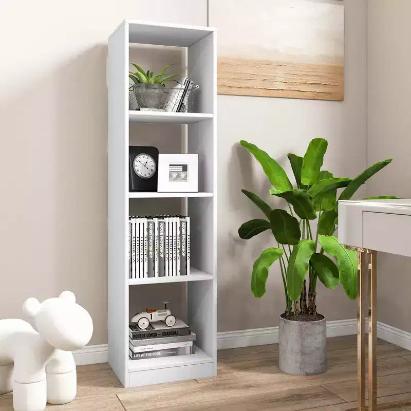 Costway Bibliothèque autoportante de 142 cm avec 4 compartiments ouverts
