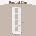 Costway Bibliothèque autoportante de 142 cm avec 4 compartiments ouverts