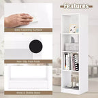 Costway Bibliothèque autoportante de 142 cm avec 4 compartiments ouverts