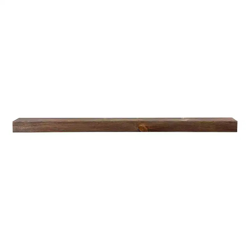 Étagère de cheminée moderne Ember Vara en bois - Comporte des nœuds et un aspect vieilli naturel