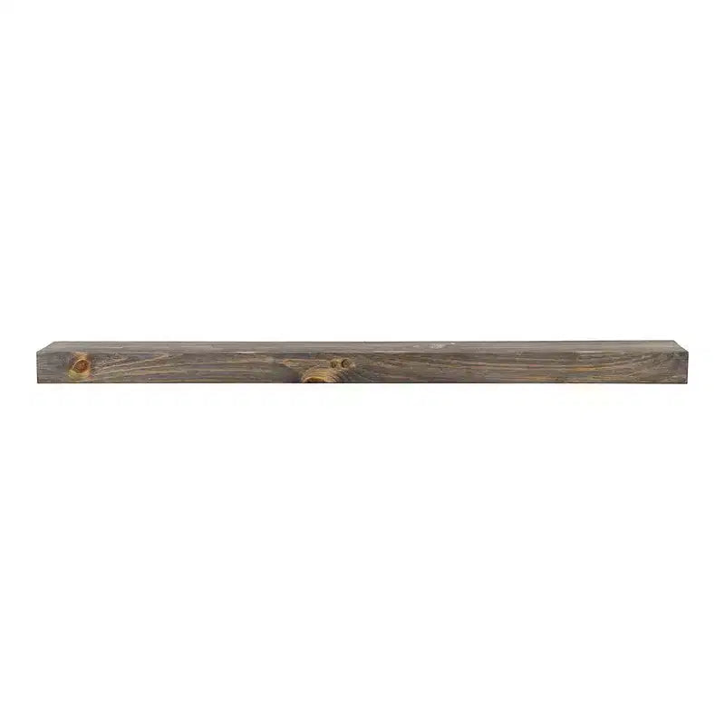 Étagère de cheminée moderne Ember Vara en bois - Comporte des nœuds et un aspect vieilli naturel
