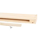 Étagère de cheminée moderne Ember Vara en bois - Comporte des nœuds et un aspect vieilli naturel