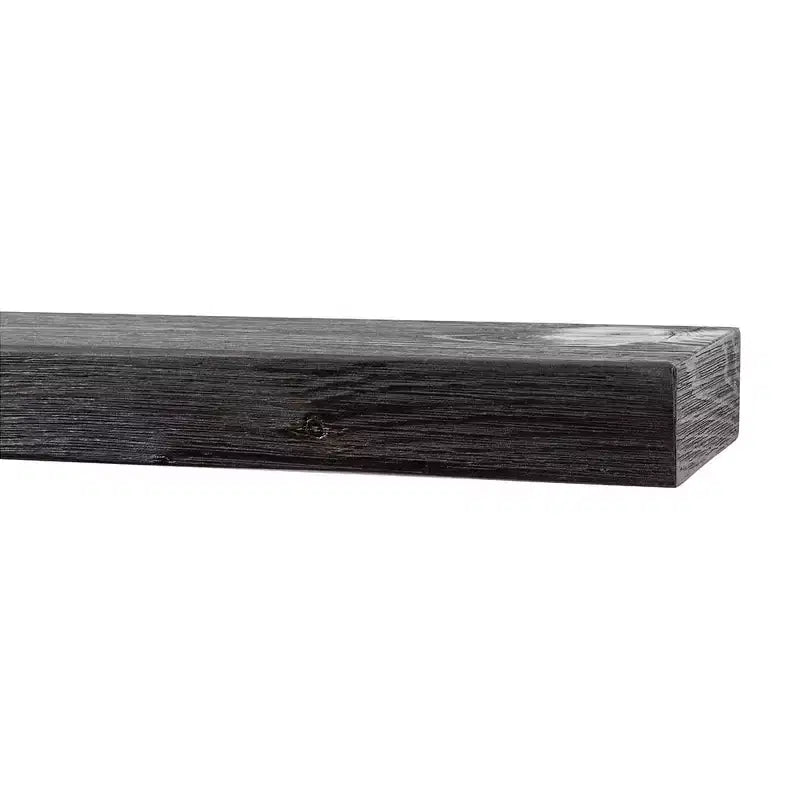 Étagère de cheminée moderne Ember Vara en bois - Comporte des nœuds et un aspect vieilli naturel