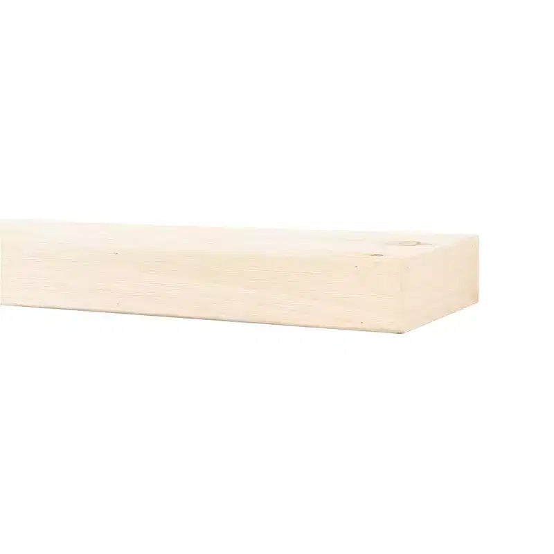 Étagère de cheminée moderne Ember Vara en bois - Comporte des nœuds et un aspect vieilli naturel