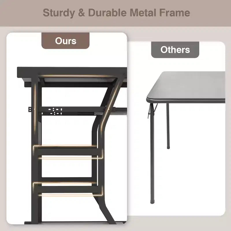 Costway Bureau Informatique Mobile 75 cm Chariot Ordinateur Portable Roulant avec Plateau de Clavier Coulissant et Étagère