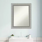 Amanti Art Élégant miroir mural de salle de bain à petit biseau brossé