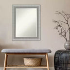 Amanti Art Élégant miroir mural de salle de bain à petit biseau brossé