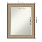 Amanti Art Élégant miroir mural de salle de bain à petit biseau brossé