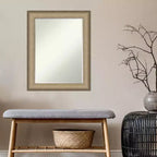 Amanti Art Élégant miroir mural de salle de bain à petit biseau brossé