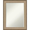 Amanti Art Elegant Brushed Petite Bevel Bathroom Wall Mirror