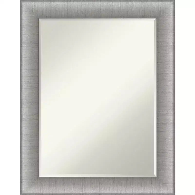 Amanti Art Élégant miroir mural de salle de bain à petit biseau brossé