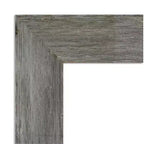 Miroir Mural de Salle de Bain Amanti Art en Bois à Biais Fin Gris Clôture 31 x 25 po