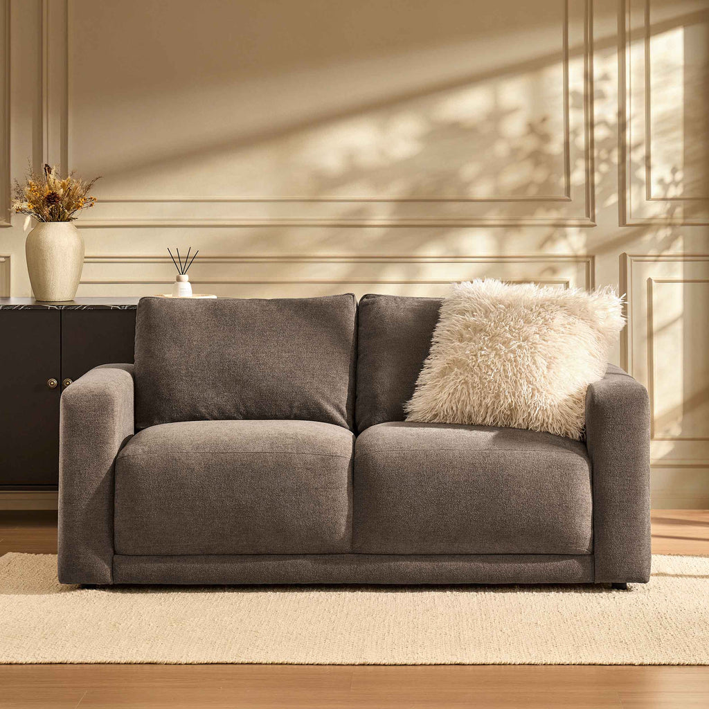 2 Seater Sofa - Chenille Mushroom – The 2 seater sofa is tailored, comfortable and effortlessly refined