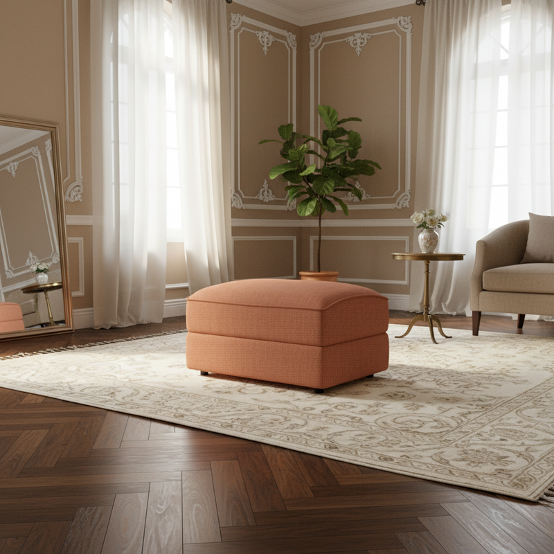 Canapé-lit avec pouf de rangement
