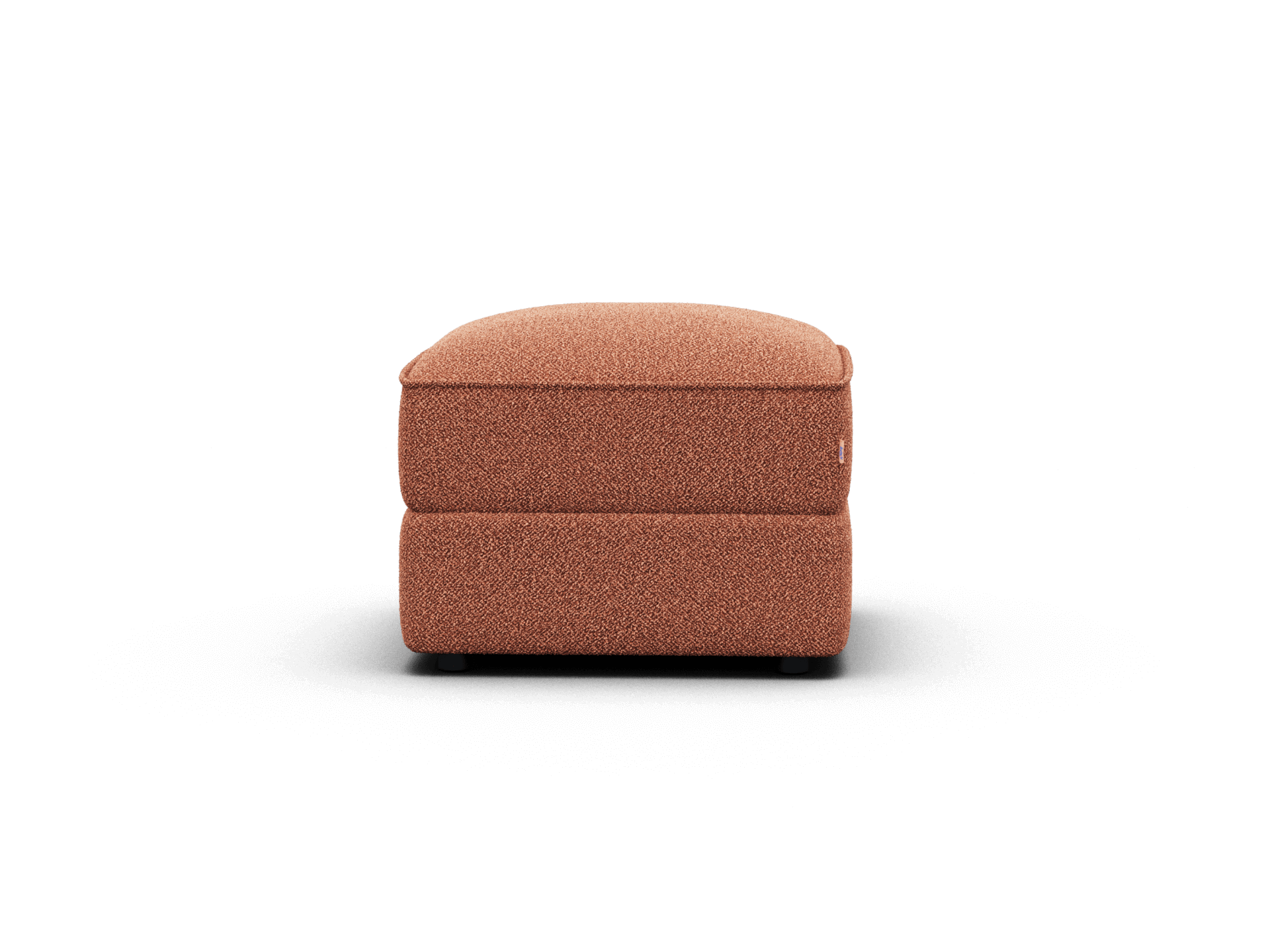 x Ottoman – The x Ottoman is a children's ottoman featuring soft boucle fabric in -inspired colours (Potoroo, Creek, Kookaburra)