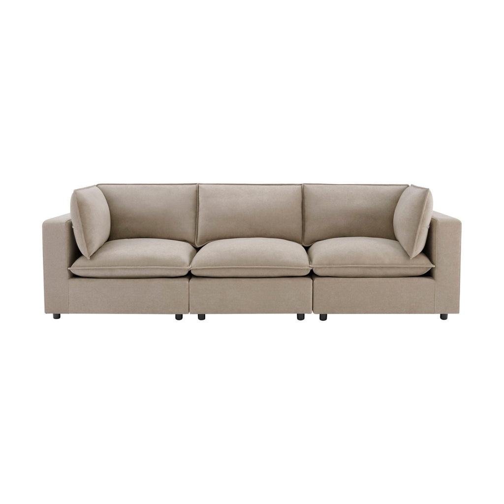 3 Seater Sofa - Stone – Bring style and luxury to your home with the stone 3-seater Sofa from the furniture collection