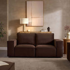 2 Seater Sofa - Cappuccino – Add a touch of contemporary style to your home with the 2-Seater sofa in Cappuccino
