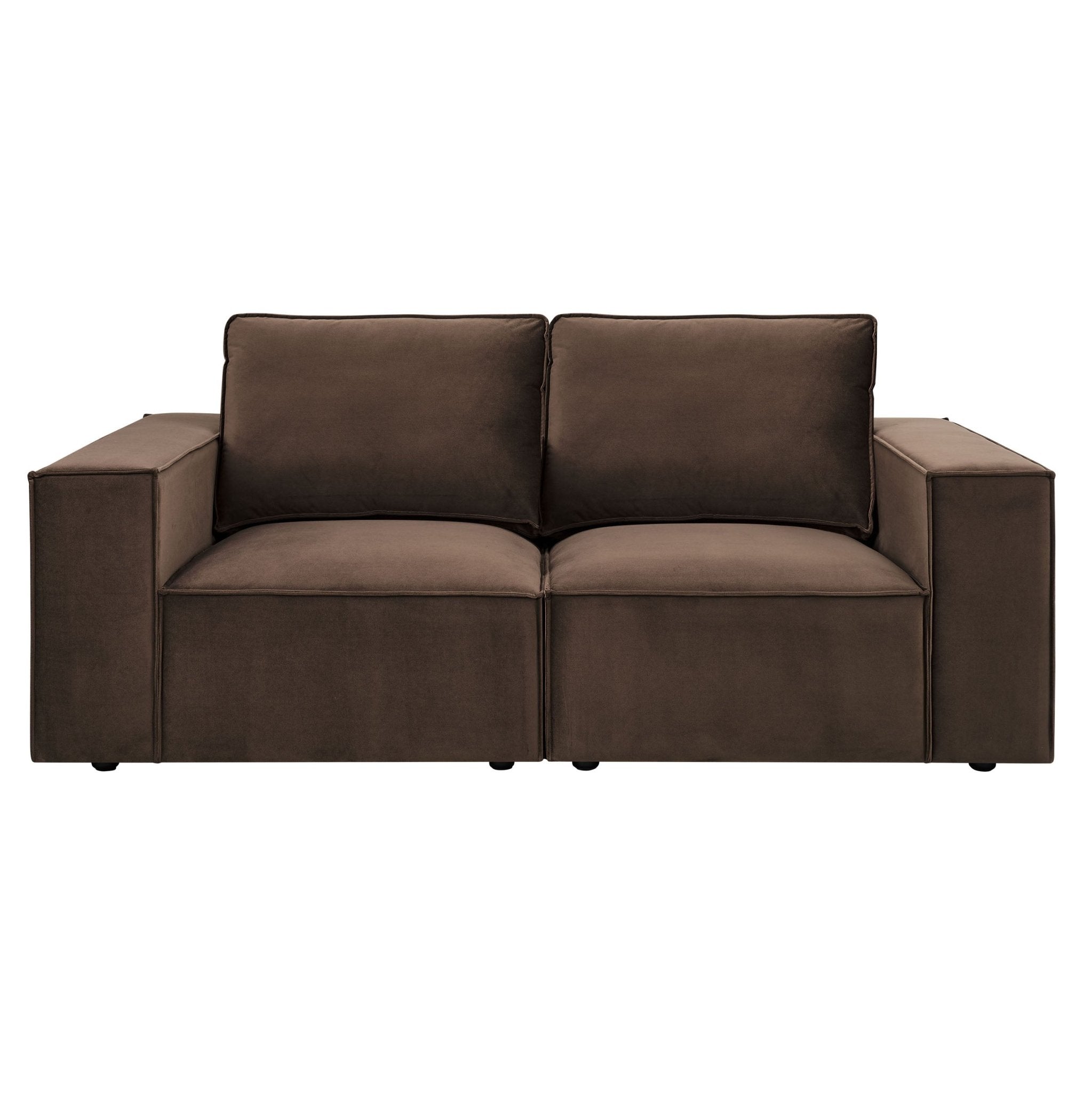 2 Seater Sofa - Cappuccino – Add a touch of contemporary style to your home with the 2-Seater sofa in Cappuccino