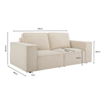 2 Seater Sofa - Cappuccino – Add a touch of contemporary style to your home with the 2-Seater sofa in Cappuccino
