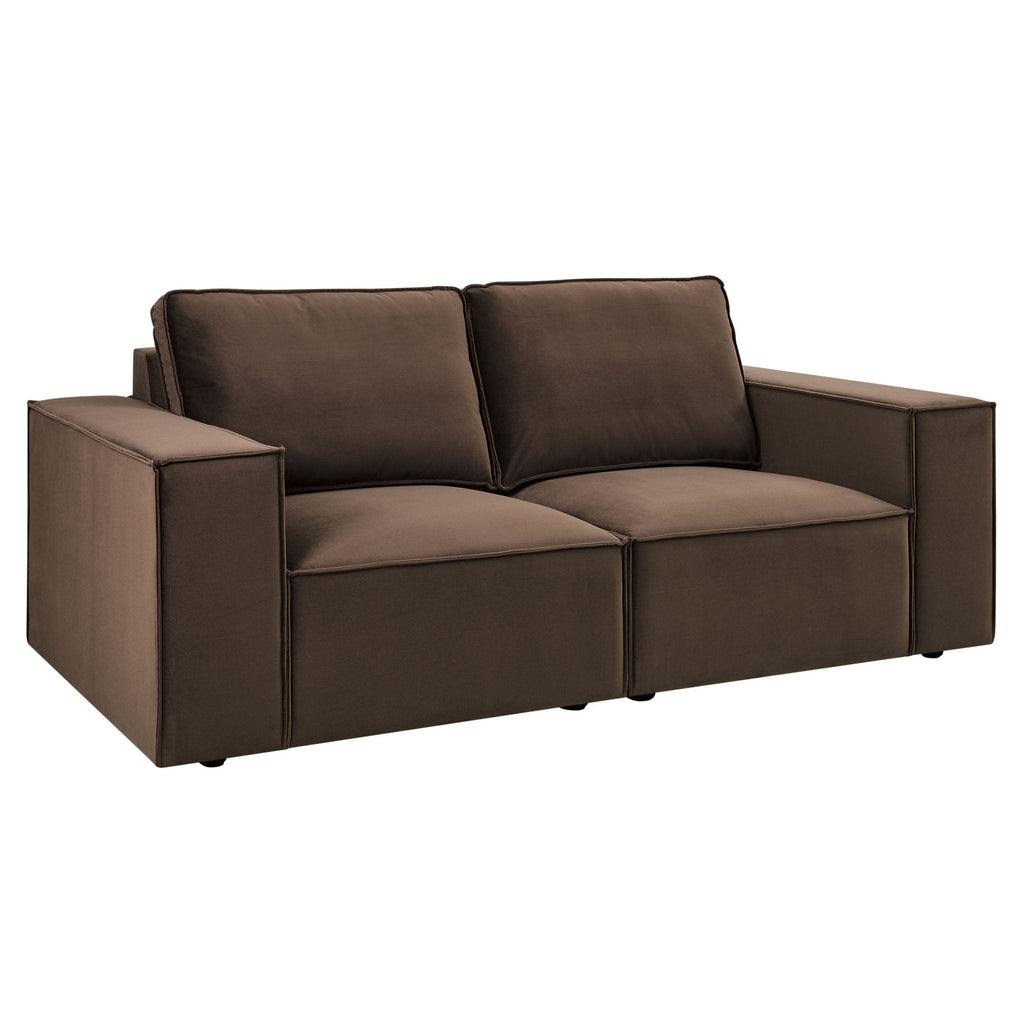 2 Seater Sofa - Cappuccino – Add a touch of contemporary style to your home with the 2-Seater sofa in Cappuccino