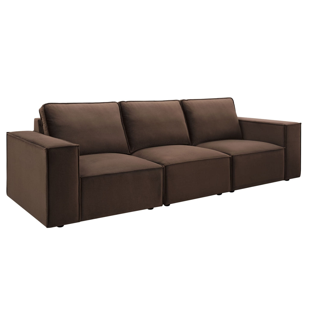 3 Seater Sofa - Cappuccino – Add a touch of contemporary style to your home with the 3-Seater sofa in Cappuccino