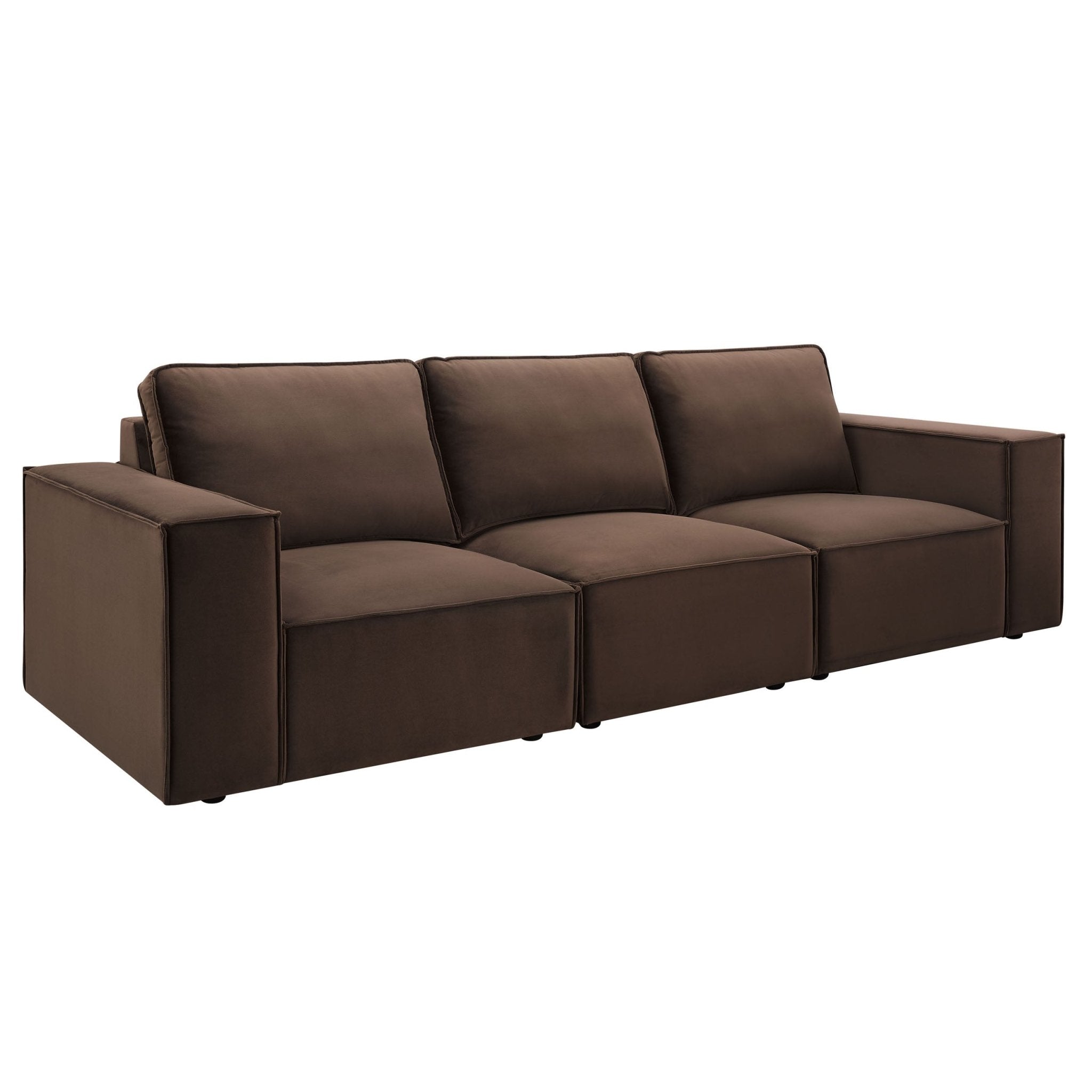 3 Seater Sofa - Cappuccino – Add a touch of contemporary style to your home with the 3-Seater sofa in Cappuccino