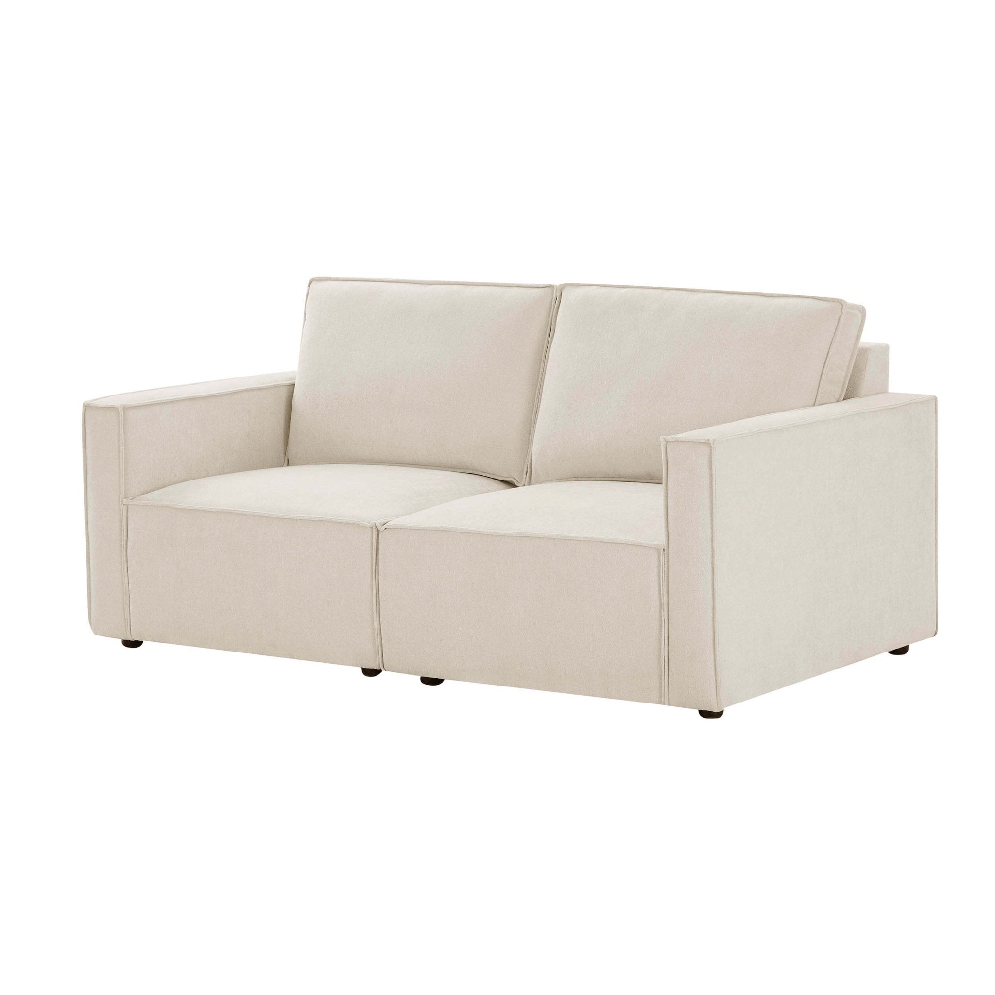 Slim Arm 2 Seater Sofa - Chenille Ivory – A slimmed-down take on our bestselling sofa, designed to maximise space without losing the luxe