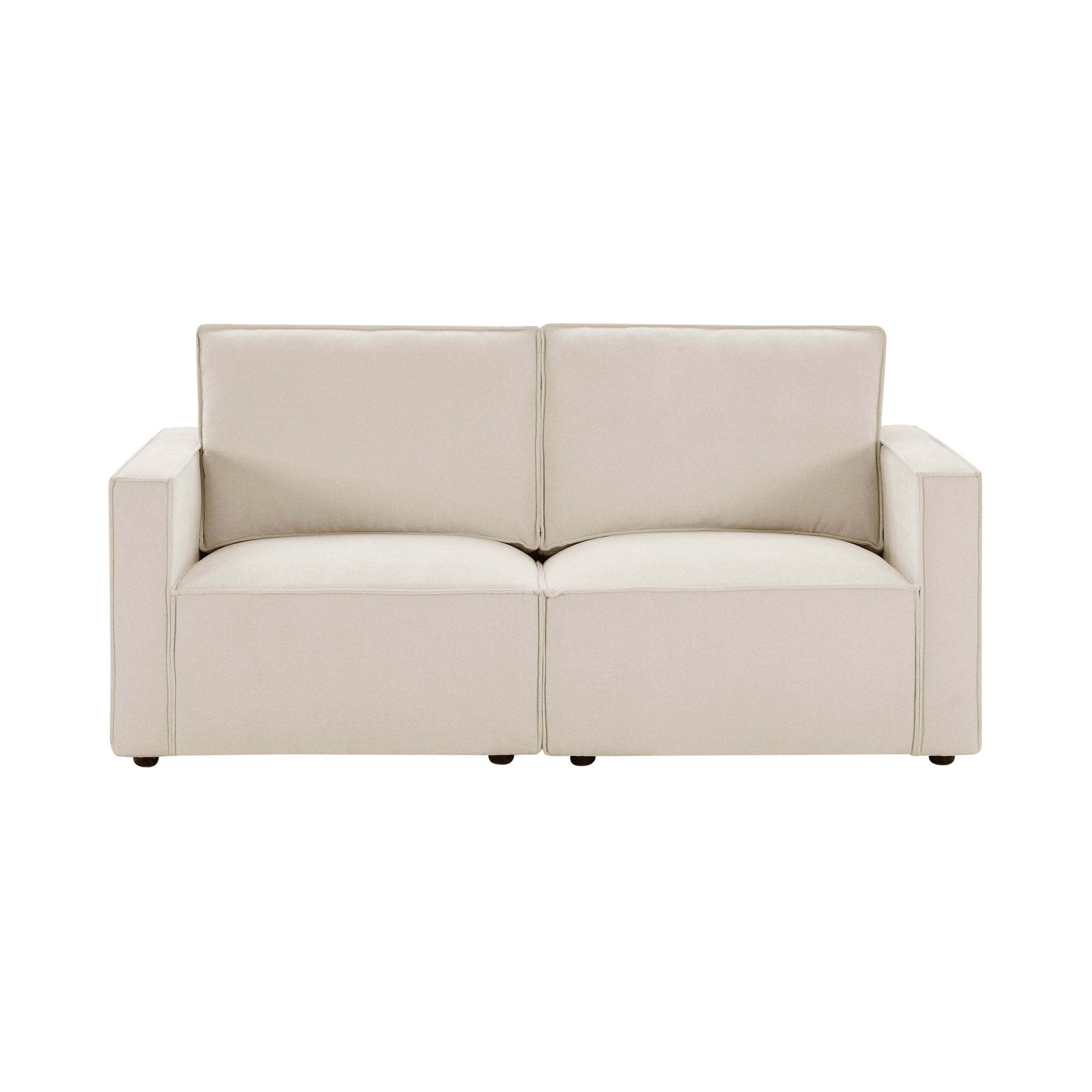 Slim Arm 2 Seater Sofa - Chenille Ivory – A slimmed-down take on our bestselling sofa, designed to maximise space without losing the luxe