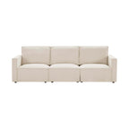 Slim Arm 3 Seater Sofa - Chenille Ivory – Big on comfort, light on bulk, meet the 3-seater, reworked with a slimmer silhouette