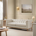 3 Seater Sofa - Cream Linen – Discover the linen look 3 seater sofa in cream from the collection as you get ready to relax and unwind