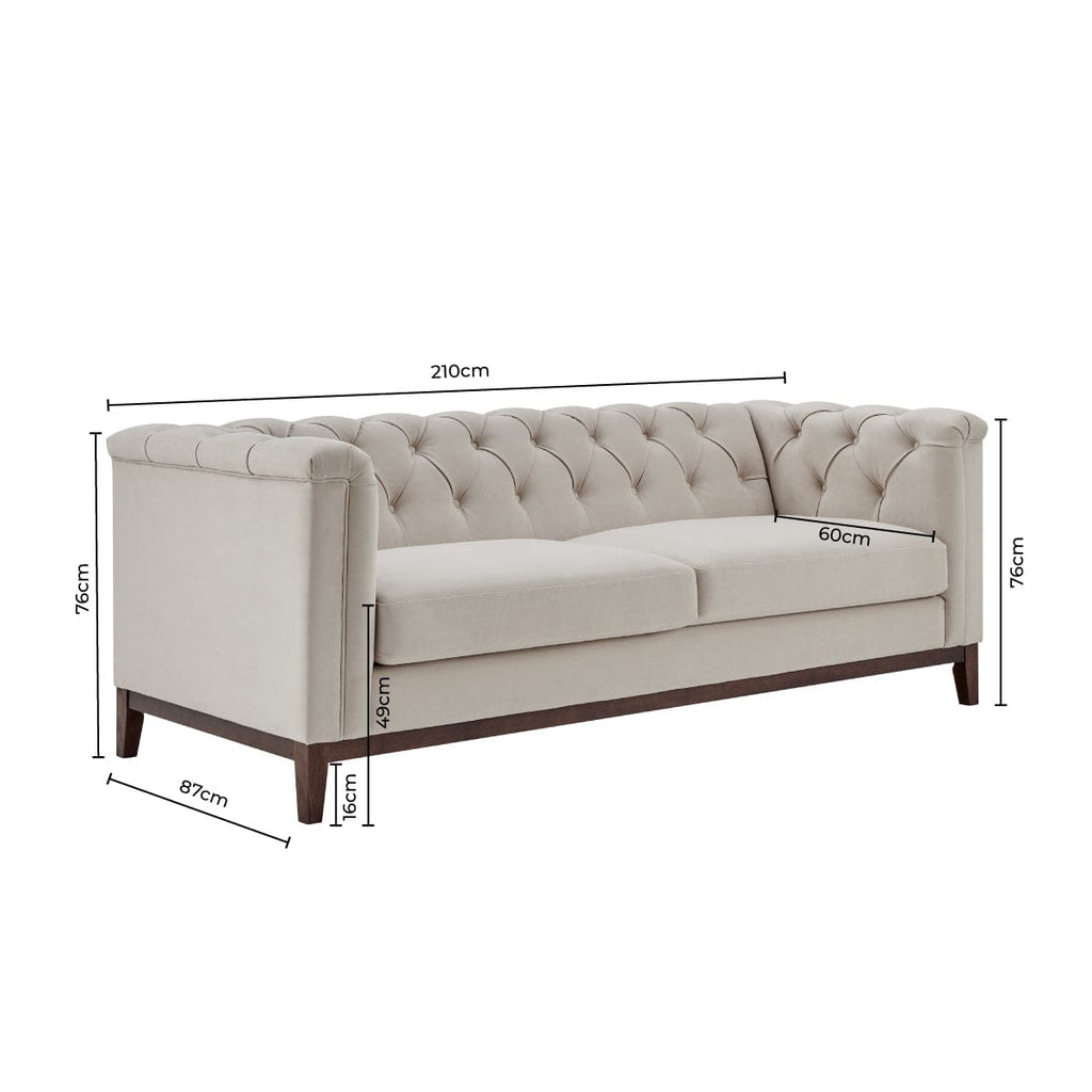3 Seater Sofa - Cream Linen – Discover the linen look 3 seater sofa in cream from the collection as you get ready to relax and unwind