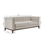3 Seater Sofa - Cream Linen – Discover the linen look 3 seater sofa in cream from the collection as you get ready to relax and unwind