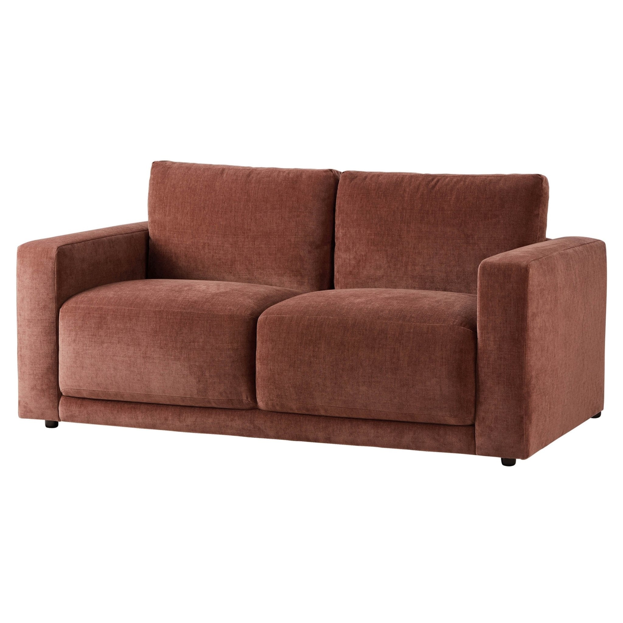 2 Seater Sofa - Chenille Dark Rust – The 2 seater sofa is tailored, comfortable and effortlessly refined