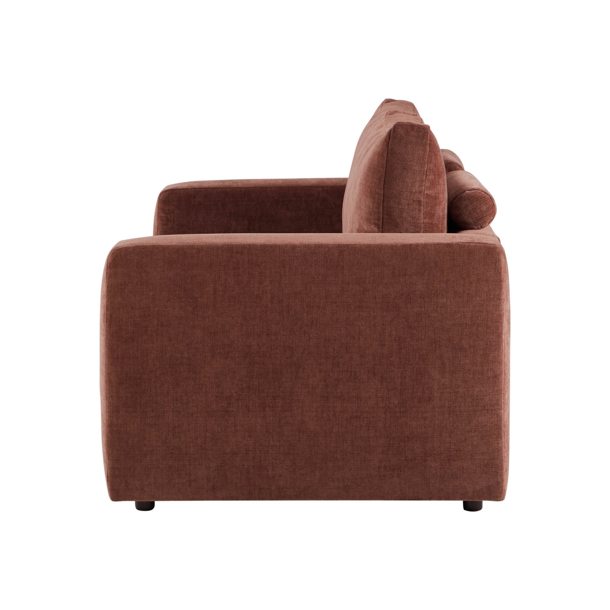 2 Seater Sofa - Chenille Dark Rust – The 2 seater sofa is tailored, comfortable and effortlessly refined