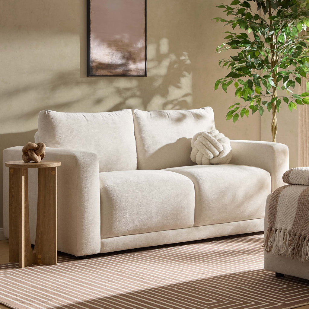 2 Seater Sofa - Chenille Ivory – The 2 seater sofa is tailored, comfortable and effortlessly refined