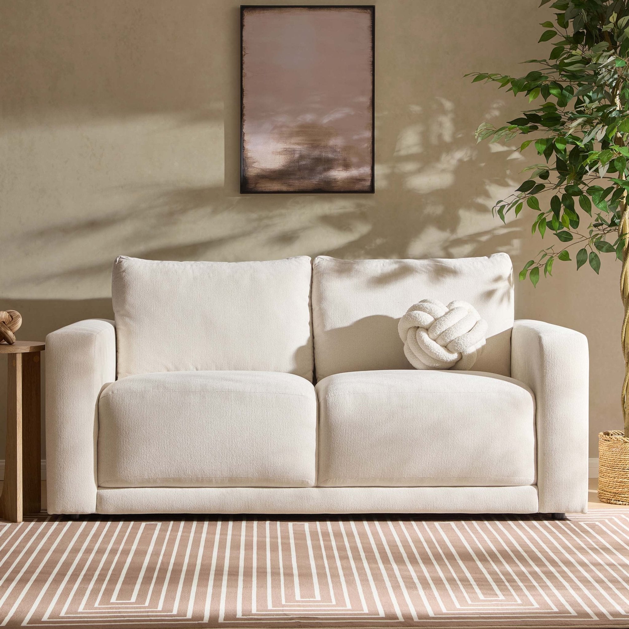 2 Seater Sofa - Chenille Ivory – The 2 seater sofa is tailored, comfortable and effortlessly refined