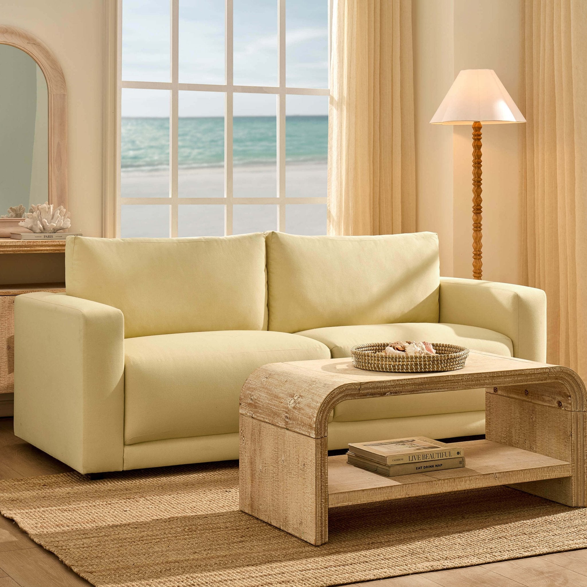 3 Seater Sofa - Butter Yellow – The 3 seater is a spacious, sculptural sofa designed for everyday