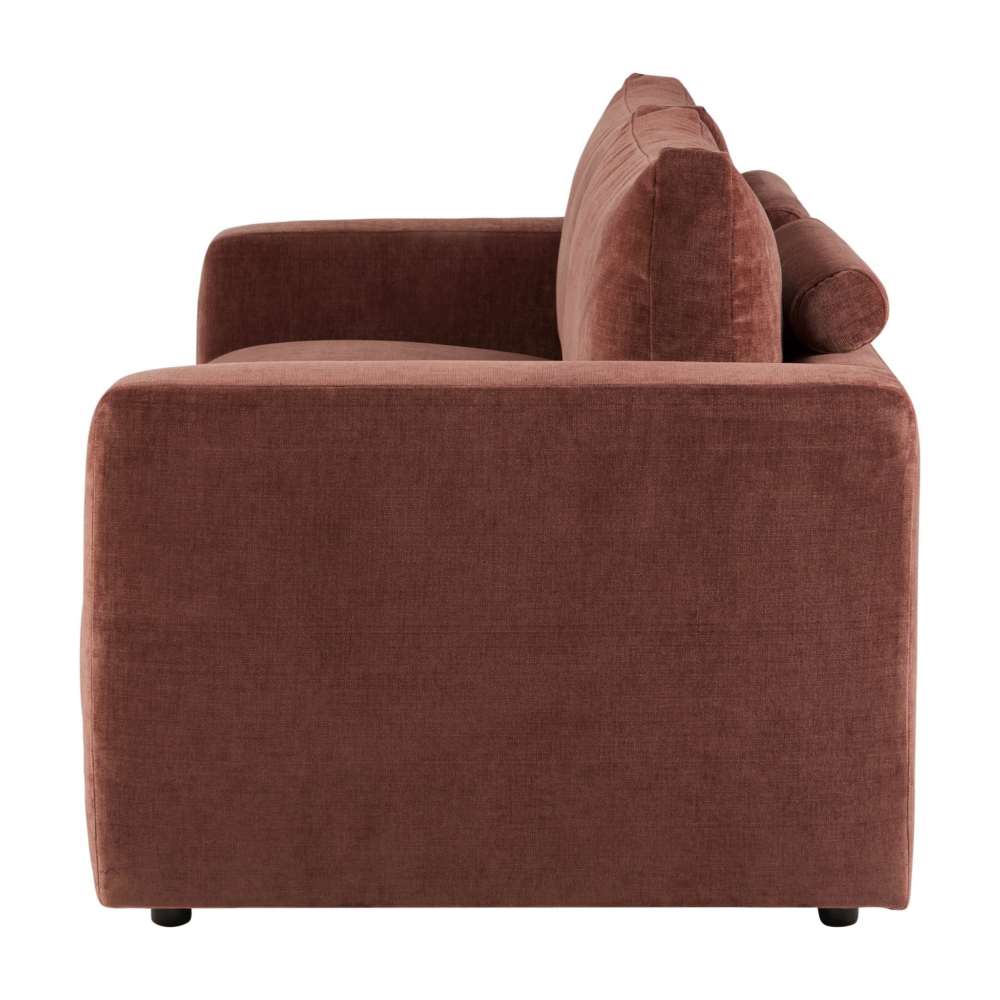 3 Seater Sofa - Chenille Dark Rust – The 3 seater is a spacious, sculptural sofa designed for everyday