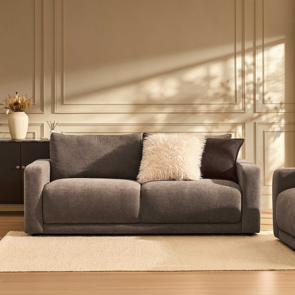 3 Seater Sofa - Chenille Mushroom – The 3 seater is a spacious, sculptural sofa designed for everyday
