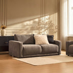 3 Seater Sofa - Chenille Mushroom – The 3 seater is a spacious, sculptural sofa designed for everyday