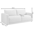 3 Seater Sofa - Chenille Ivory – The 3 seater is a spacious, sculptural sofa designed for everyday