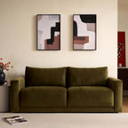 3 Seater Sofa - Rich Green – The 3 seater is a spacious, sculptural sofa designed for everyday